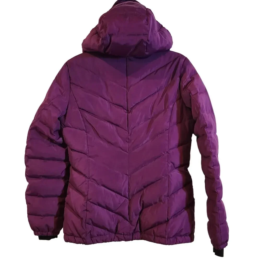 Gerry's‎ Waist Puffer Coat Purple Hooded Jacket Outdoors Outerwear Size Small